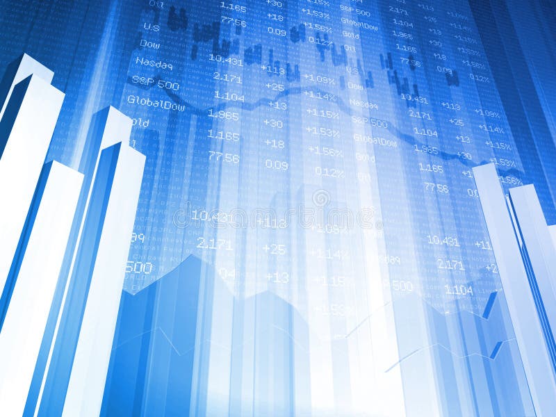Stock Market Graph with Index vector illustration