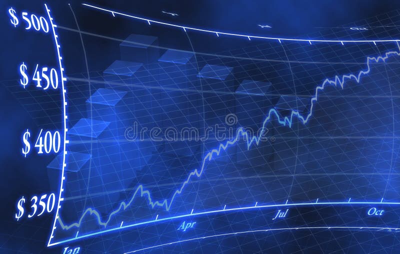 Stock market money chart royalty free illustration