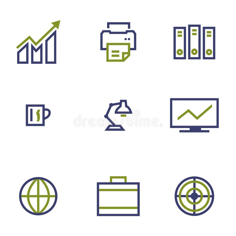 Stock and market symbol line icon on white stock illustration Stock and market symbol line icon on white stock illustration