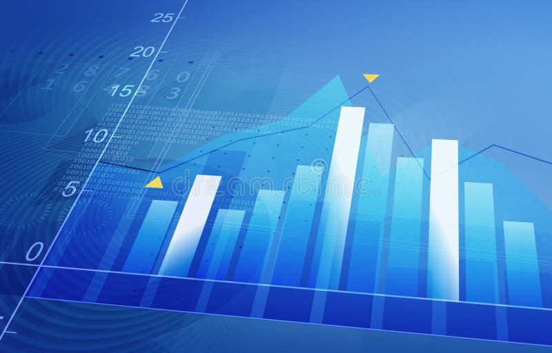 Stock market uptrend vector illustration