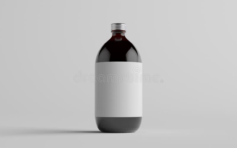 Download Cold Brew Coffee Amber Brown Large Glass Bottle Packaging Mockup One Bottle Blank Label Stock Illustration Illustration Of Cold Bottle 187084052