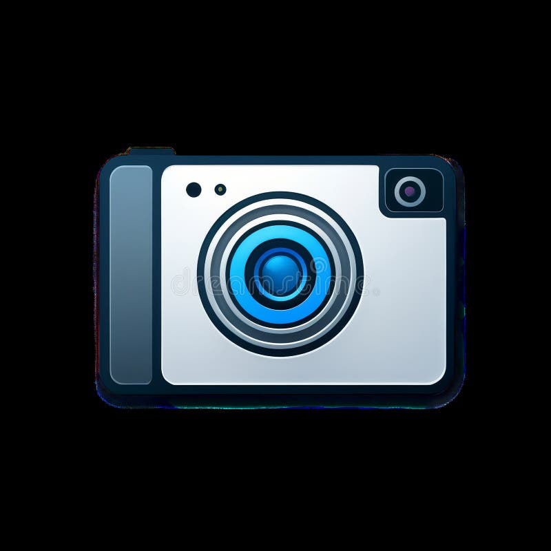 Stock Photo Browsing App Icon Featuring a Camera stock illustration