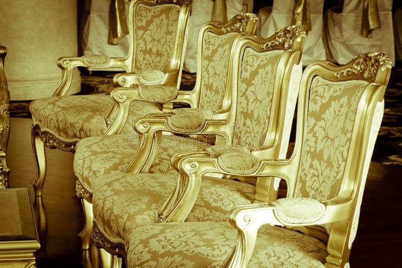 Stock Photo Classical Style Armchair Sofa Couch In Vintage Roo