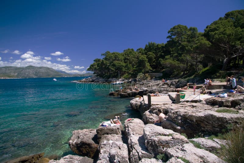 Stock Photo of the Island of Lokrum royalty free stock image