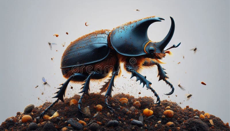 Stock photo showing a bright beetle on a fresh leaf royalty free illustration