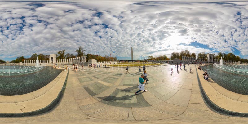 360° view of Full 360 equirectangular equidistant spherical panorama as  background. Approaching storm on the ruined military fortress of the First  World War. Skybo - Alamy