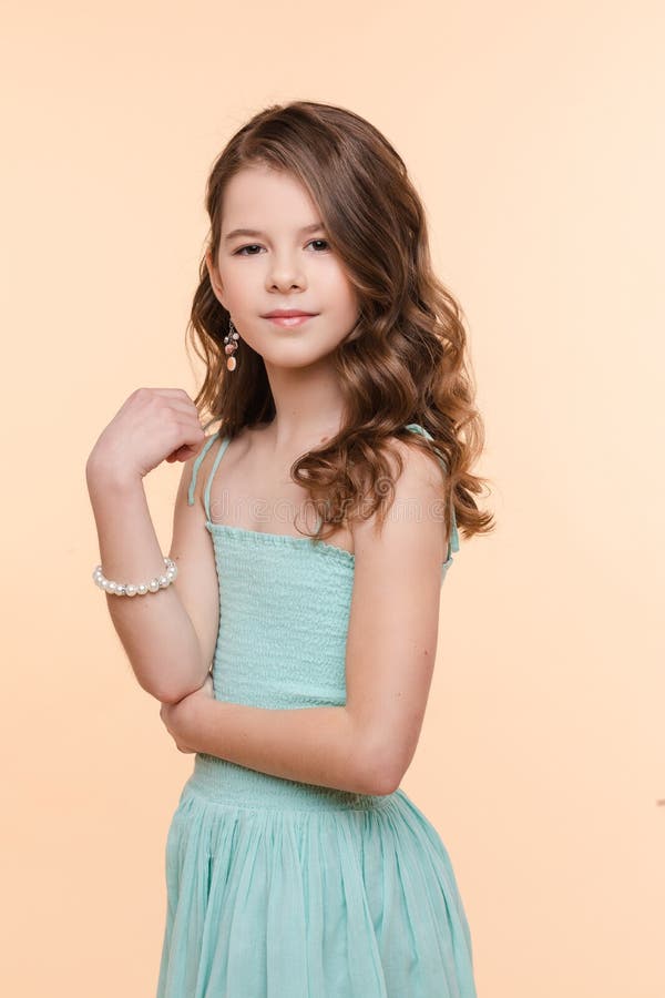 Pre-teen Girl with Beautiful Hair in Blue Dress. Stock Image - Image of girl, isolate: 172790863 Pre-teen Girl with Beautiful Hair in Blue Dress. Stock Image - Image of girl, isolate: 172790863
