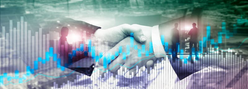Stock trading candlestick chart and diagrams on blurred office center background royalty free stock photo Stock trading candlestick chart and diagrams on blurred office center background royalty free stock photo