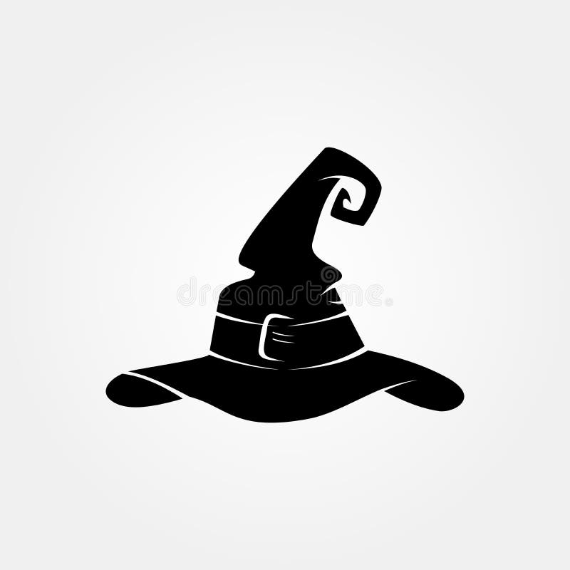Download Stock Vector Black Silhouette Of Halloween Witch Hat ...