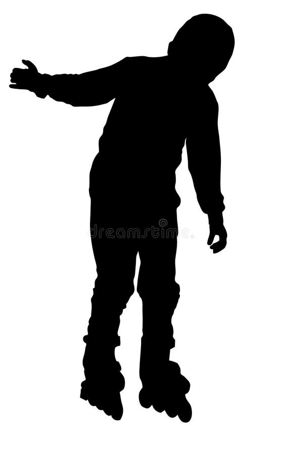 Little Boy on Roller Skates Stock Vector Illustration of ride