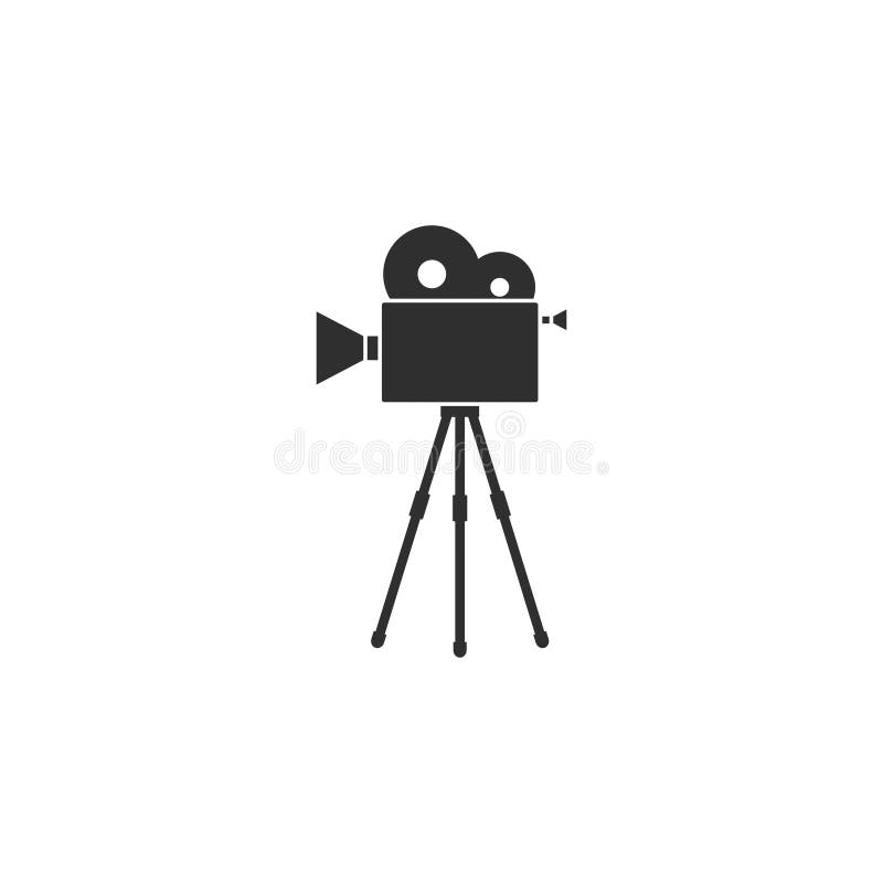 Movie film camera icon outline isolated 7 stock illustration Movie film camera icon outline isolated 7 stock illustration