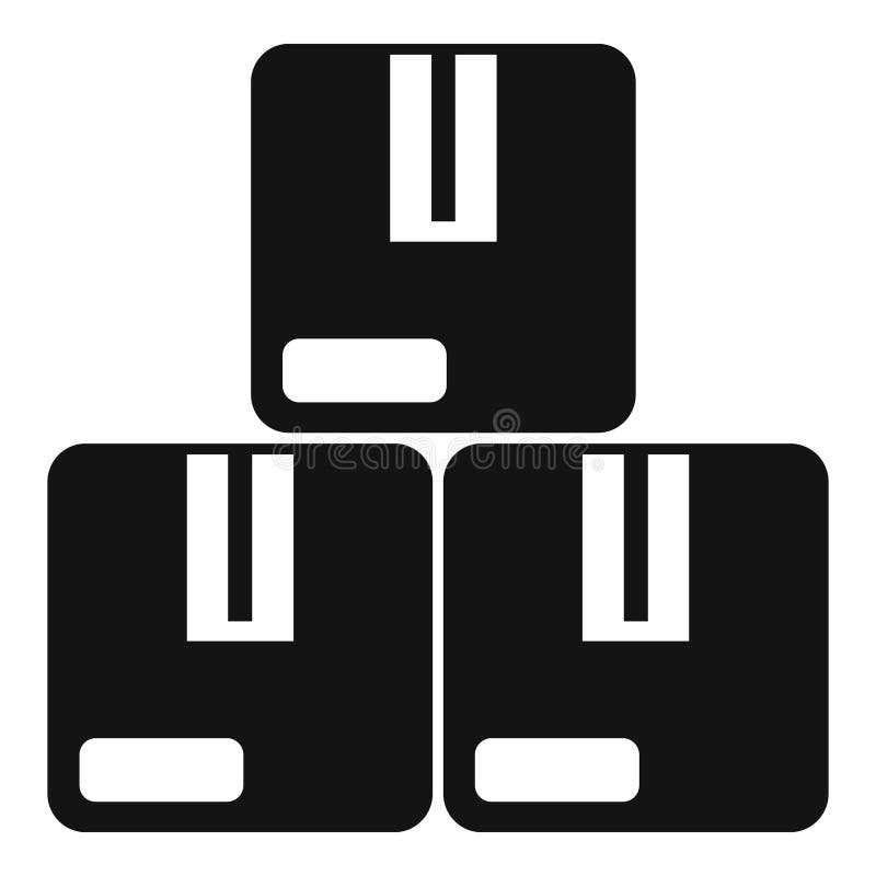 Stock Warehouse Parcel Icon Simple Vector. Customer Direct Stock ...