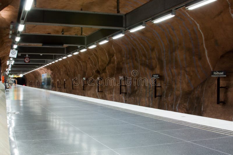 STOCKHOLM,SWEDEN-JULY 25 :Metro station in Stockholm,Sweden JULY 25 2013. In Stockholm a bottom from the most beautiful subway in Europe. STOCKHOLM,SWEDEN-JULY 25 :Metro station in Stockholm,Sweden JULY 25 2013. In Stockholm a bottom from the most beautiful subway in Europe.