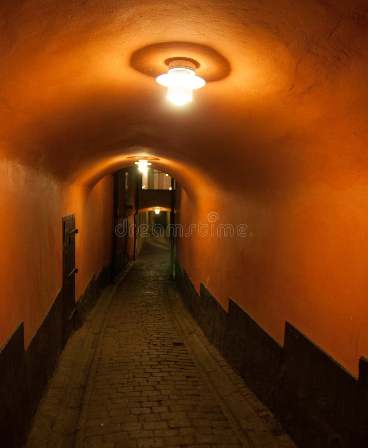 Stockholm old city at night