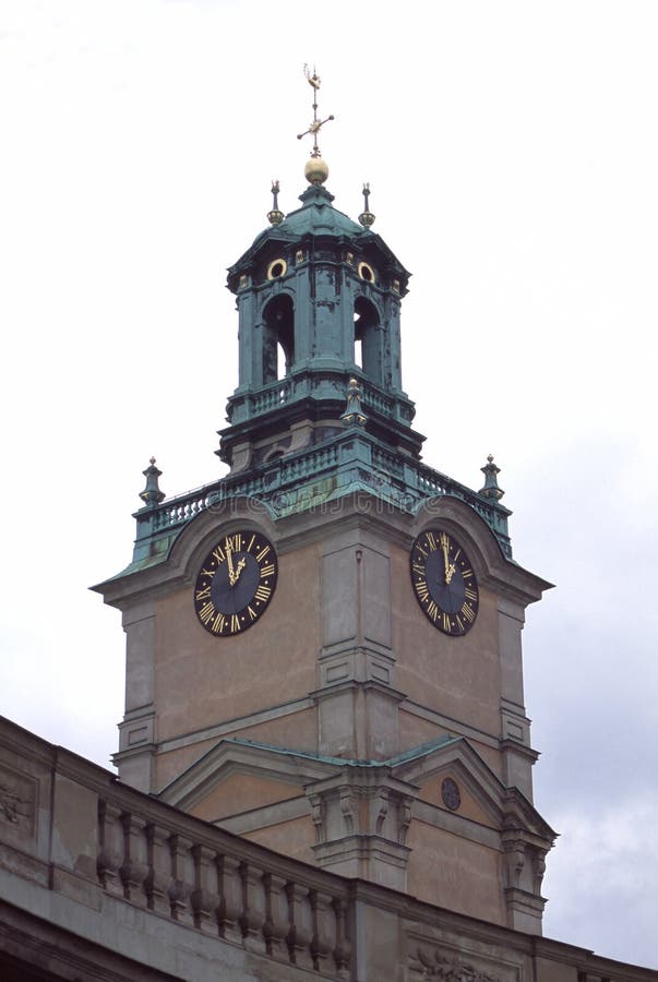 Stockholm Palace Clock Tower Stock Image Image of castle, buildings