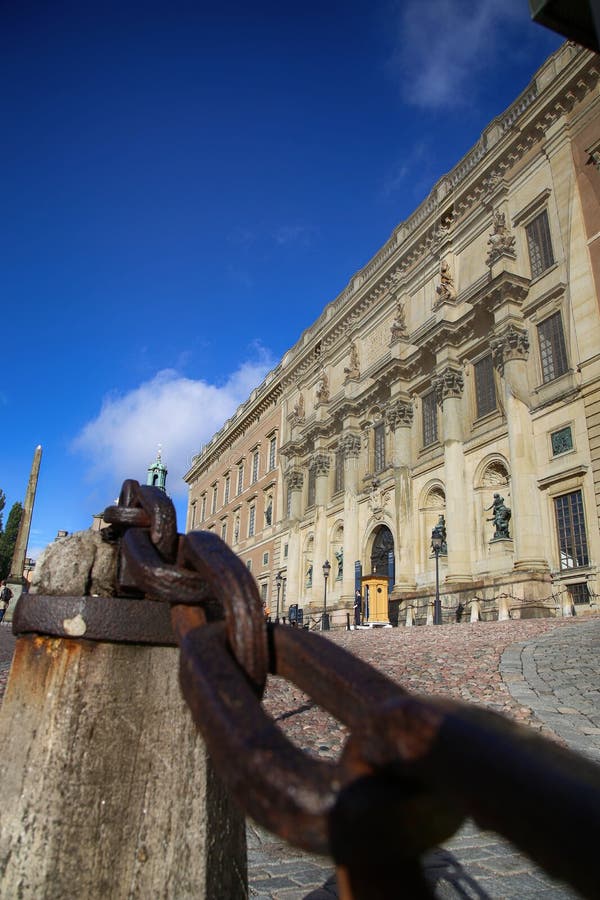 STOCKHOLM, SUÈDE - 19 AOÛT 2016 : Vue de Royal Palace, l photo stock STOCKHOLM, SUÈDE - 19 AOÛT 2016 : Vue de Royal Palace, l photo stock