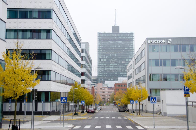 Ericsson office in Stockholm during fall