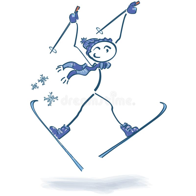 Stockzahl auf Skifahrern lizenzfreie abbildung Stockzahl auf Skifahrern lizenzfreie abbildung