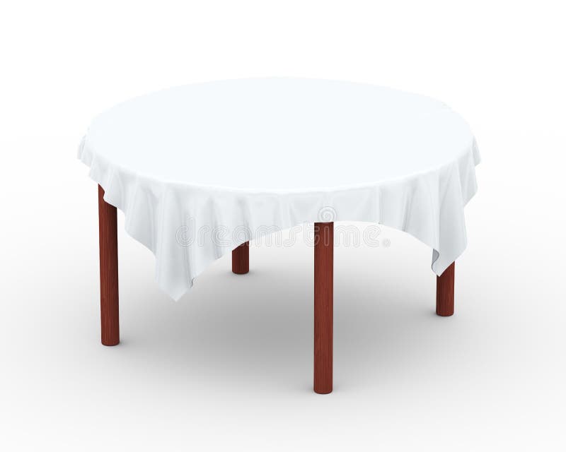 Stoff 3d auf Rundtisch lizenzfreie abbildung Stoff 3d auf Rundtisch lizenzfreie abbildung