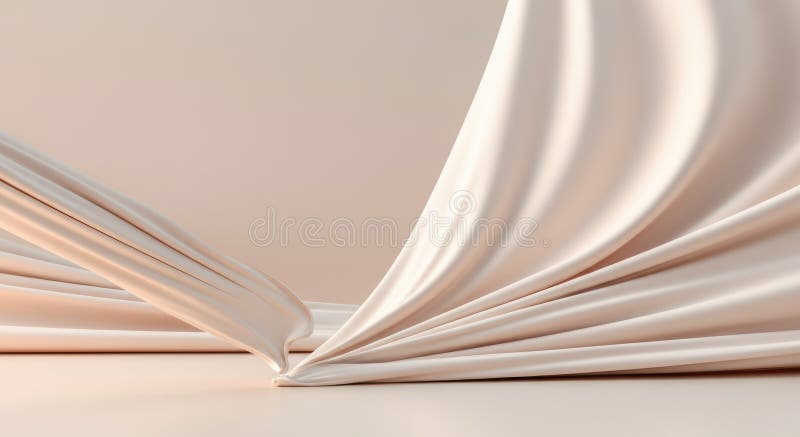 Stoffa elegante con pieghe morbide in condizioni minimaliste illustrazione vettoriale