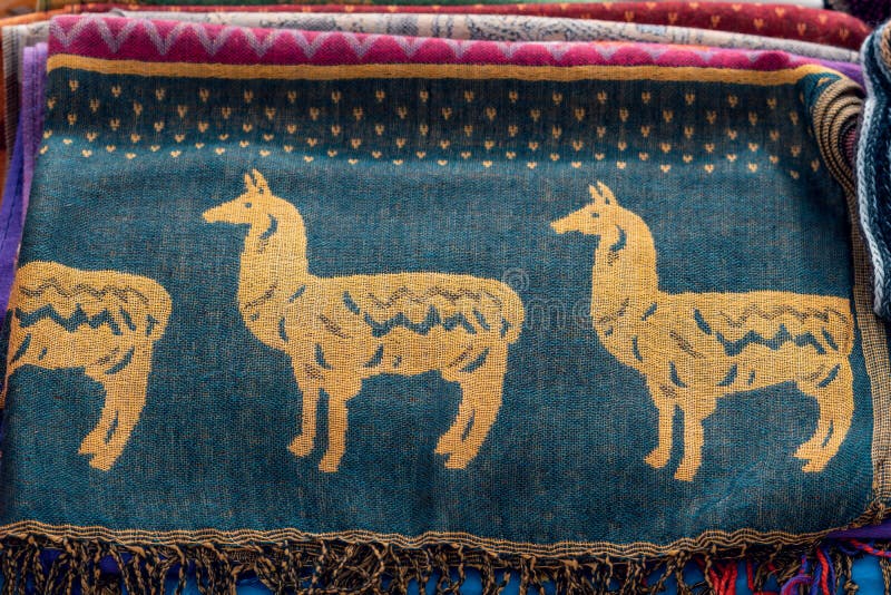 Stoffen en ambachten Cajamarca Peru stock afbeeldingen Stoffen en ambachten Cajamarca Peru stock afbeeldingen