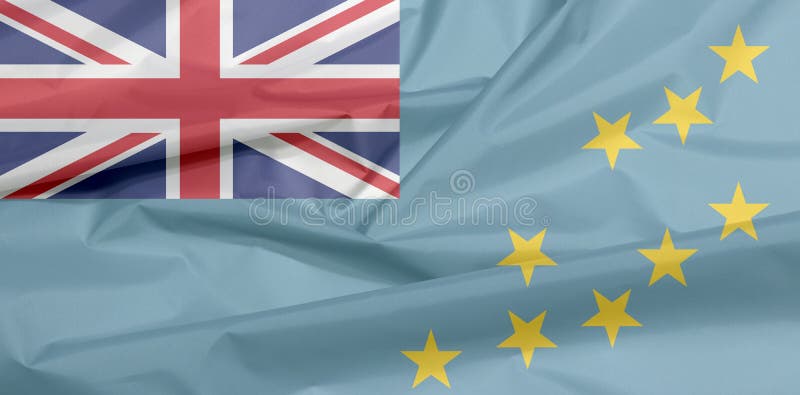 Stoffenvlag van Tuvalu Vouw van Tuvalu vlagachtergrond royalty-vrije stock fotografie Stoffenvlag van Tuvalu Vouw van Tuvalu vlagachtergrond royalty-vrije stock fotografie
