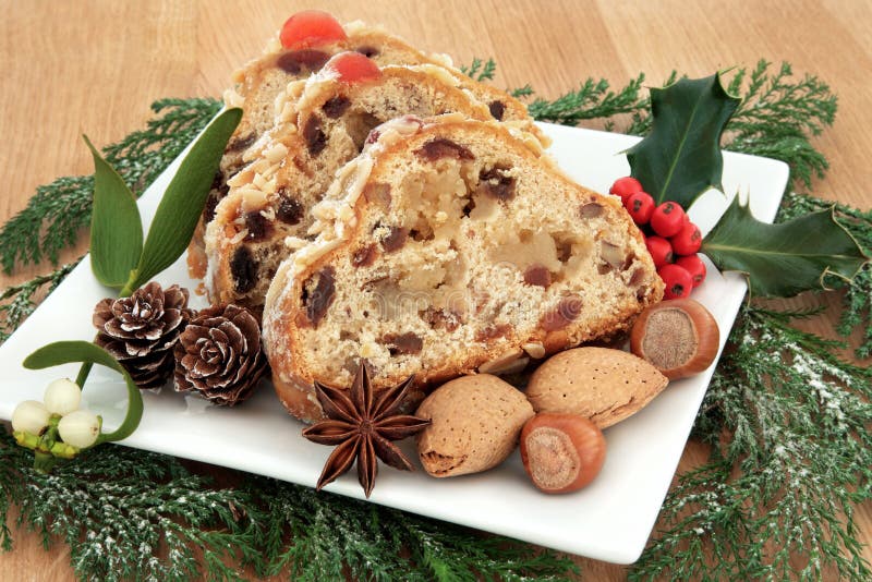 Stollen Christmas Cake stock photo. Image of seasonal - 33119126