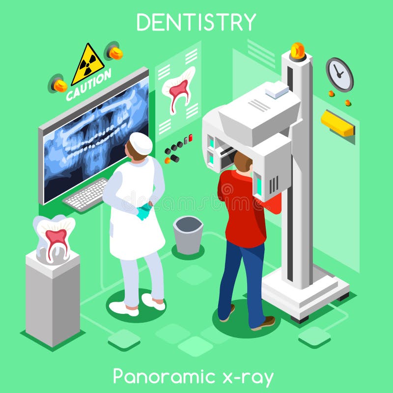 Stomatologicznego panoramicznego zębów x promienia prześwietlenia oralnego zobrazowania stomatologiczny centrum dentysta i pacjen ilustracji Stomatologicznego panoramicznego zębów x promienia prześwietlenia oralnego zobrazowania stomatologiczny centrum dentysta i pacjen ilustracji