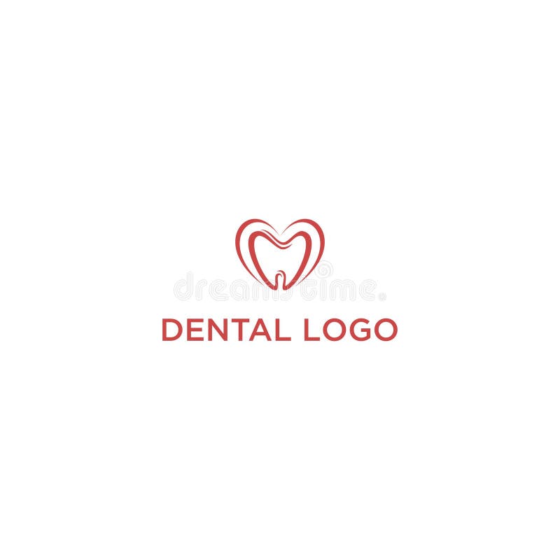 Stomatologiczny logo z czerwonym kolorem royalty ilustracja Stomatologiczny logo z czerwonym kolorem royalty ilustracja