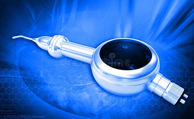 Stomatologiczny Lotniczy polerowacz Handpiece royalty ilustracja Stomatologiczny Lotniczy polerowacz Handpiece royalty ilustracja