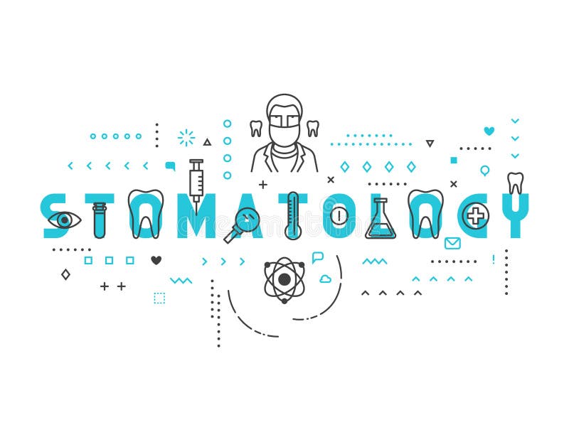 Stomatologie de concept de médecine illustration libre de droits Stomatologie de concept de médecine illustration libre de droits