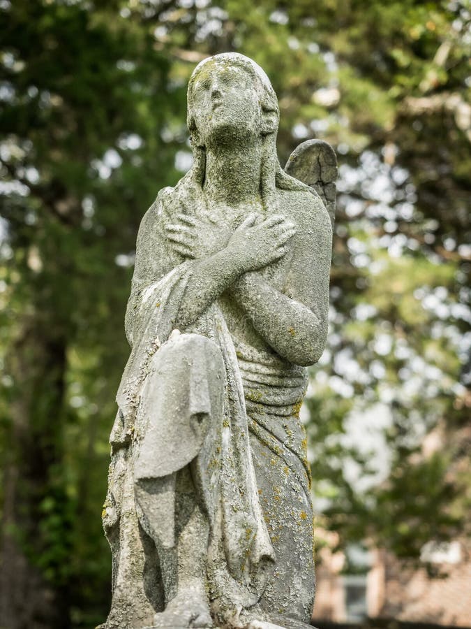 220 Guardian Angel Statue Cemetery Outdoor Stock Photos Free