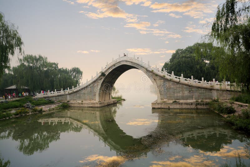 Beautiful stone arch bridge at the summer palace in beijing, China. Beautiful stone arch bridge at the summer palace in beijing, China