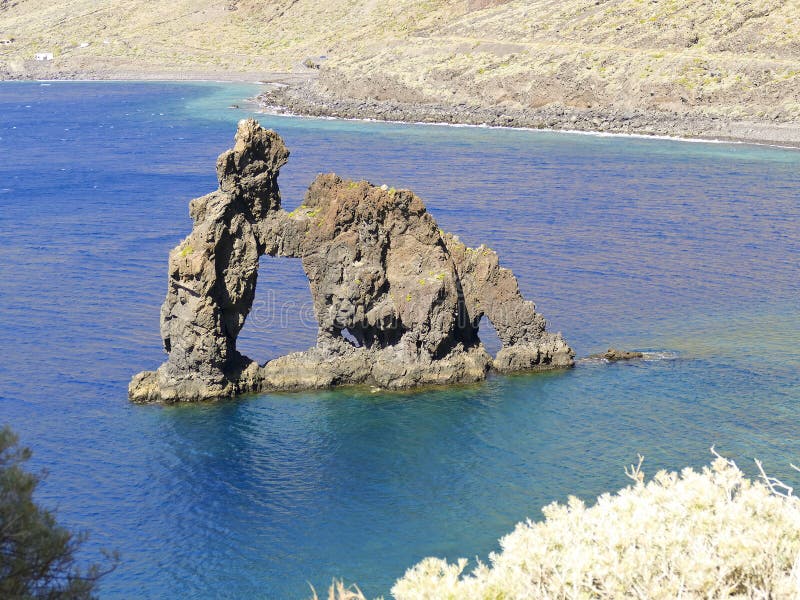 The Stone Arch Roque De Bonanza At El Hierro Coast Canary Islands