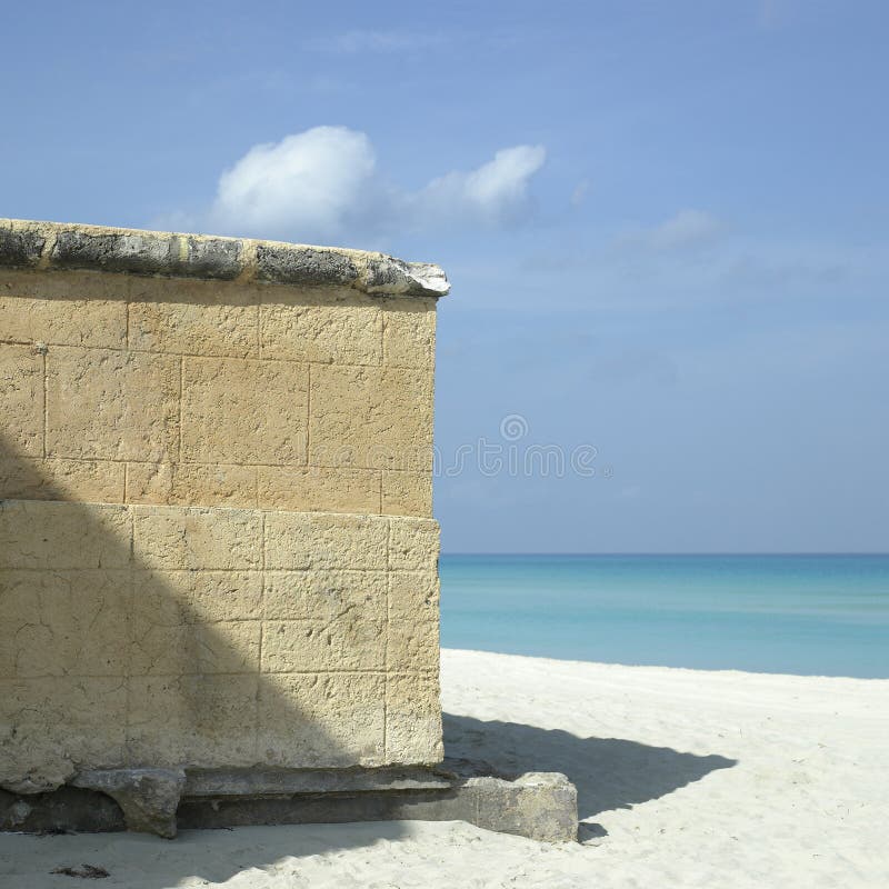 Stone beach wall