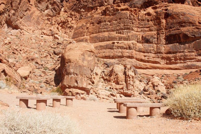 Stone Benches in Red Rock Canyon