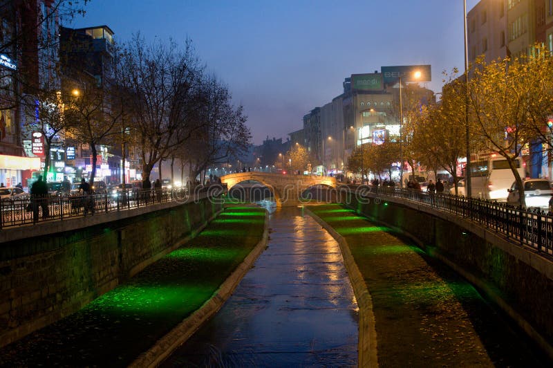 Stone bridge in night - Turkey