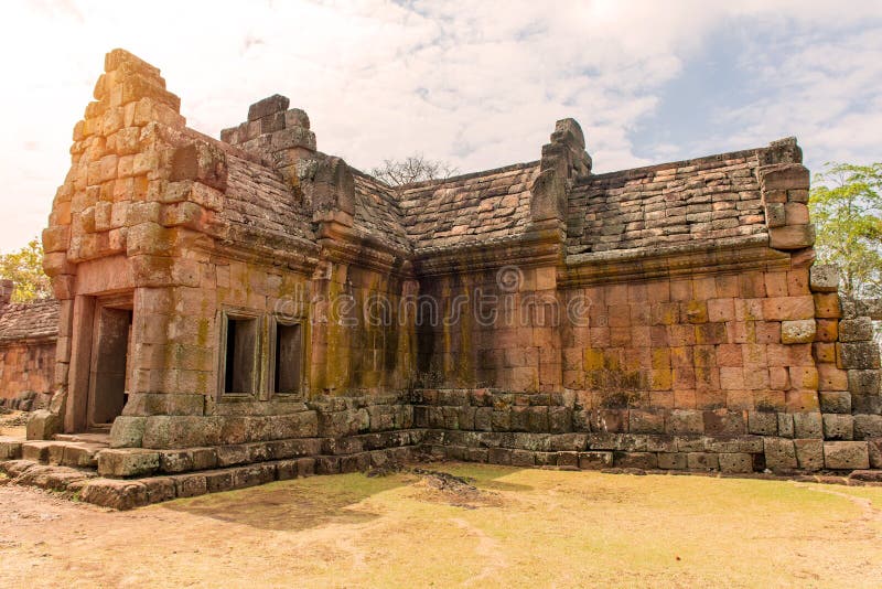 Stone castle in Prasat Hin Phanom rung Historical Park, Thailand stock photography Stone castle in Prasat Hin Phanom rung Historical Park, Thailand stock photography