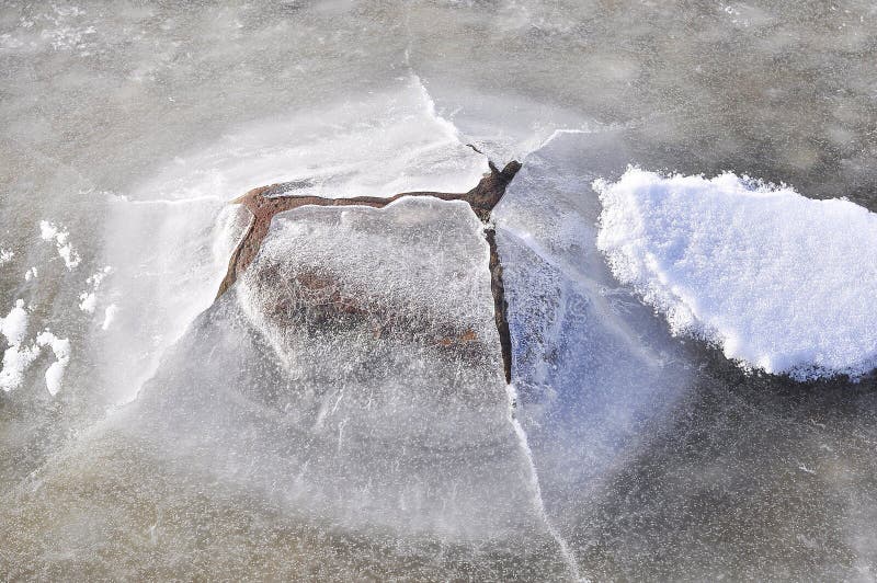 Stone covered in ice stock photo. Image of lines, froze - 61704404