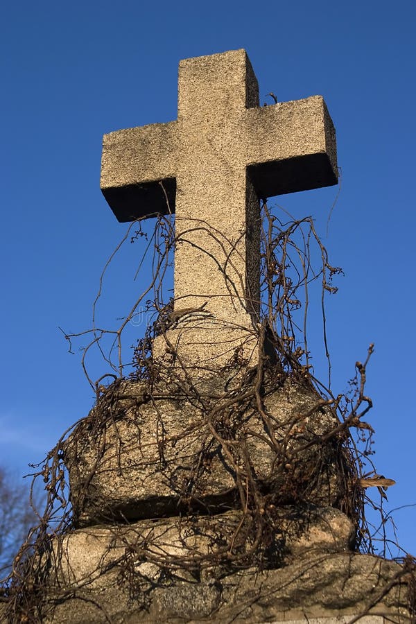 Stone cross stock image. Image of dead, christianity, blue 4023565