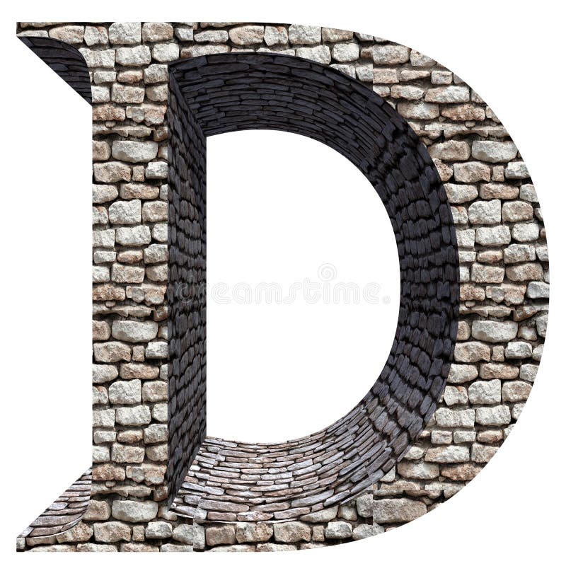 Stone font isolated on white background vector illustration