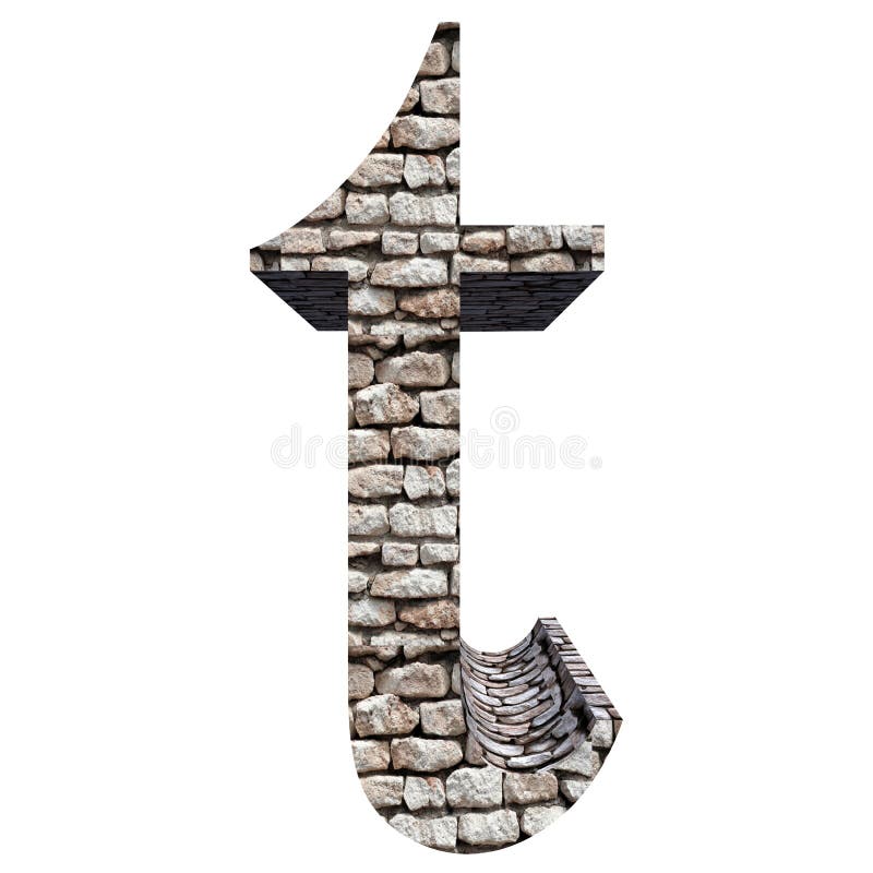Stone font isolated on white background royalty free illustration
