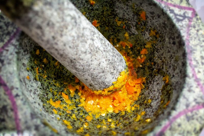 Stone Food Grinder Grinds Raw Ingredients Stock Photo Image of cook