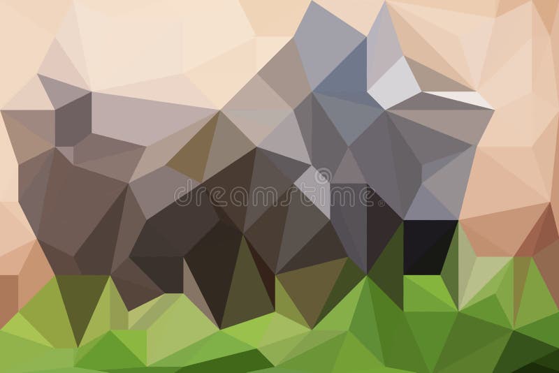 Stone and forest grass abstract geometric background texture.