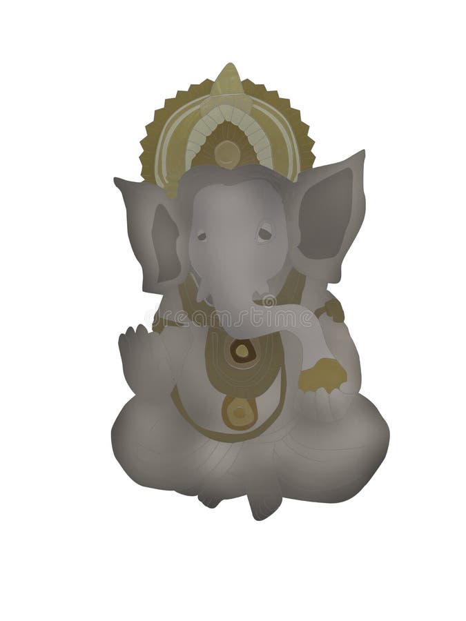 Stone Ganesh Statue Painting Stock Illustration Illustration of draw