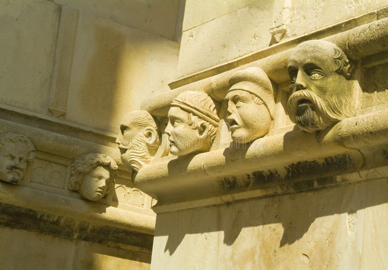 Stone heads of townspeople - Sibenik cathedral