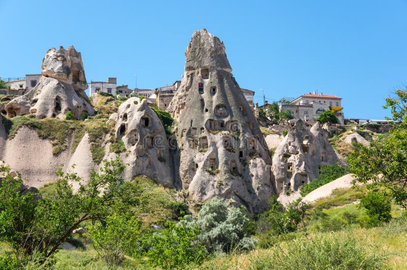 Stone houses in Cappadocia, Turkey stock photos Stone houses in Cappadocia, Turkey stock photos