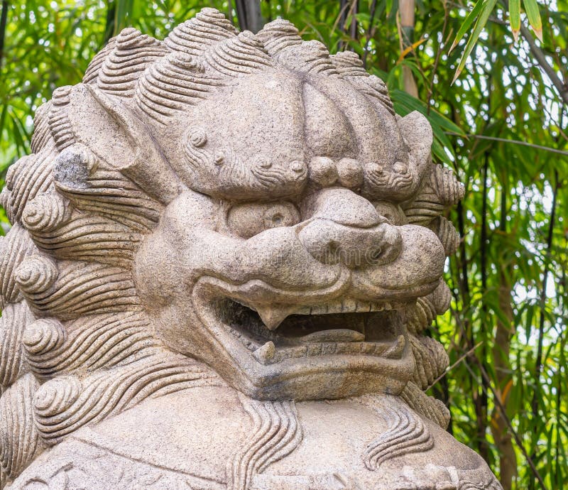 Stone lion statue stock image. Image of entrance, history 251359605