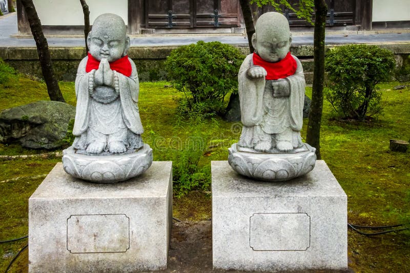 Stone Monk Statues Kyoto, Japan Stock Image Image of respect