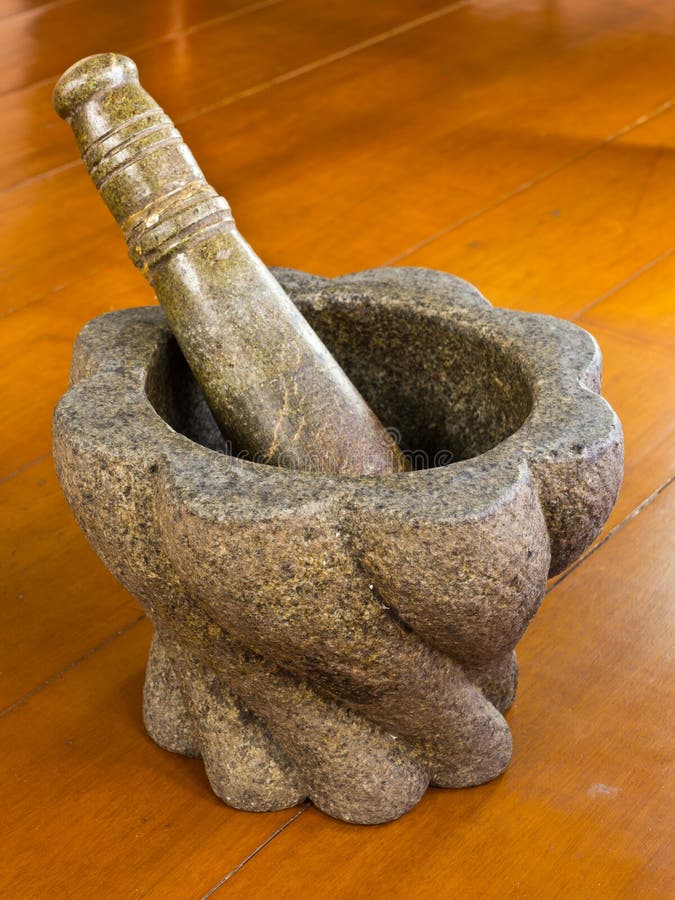 Stone mortar and pestle stock photo. Image of stone, grinder 19776120